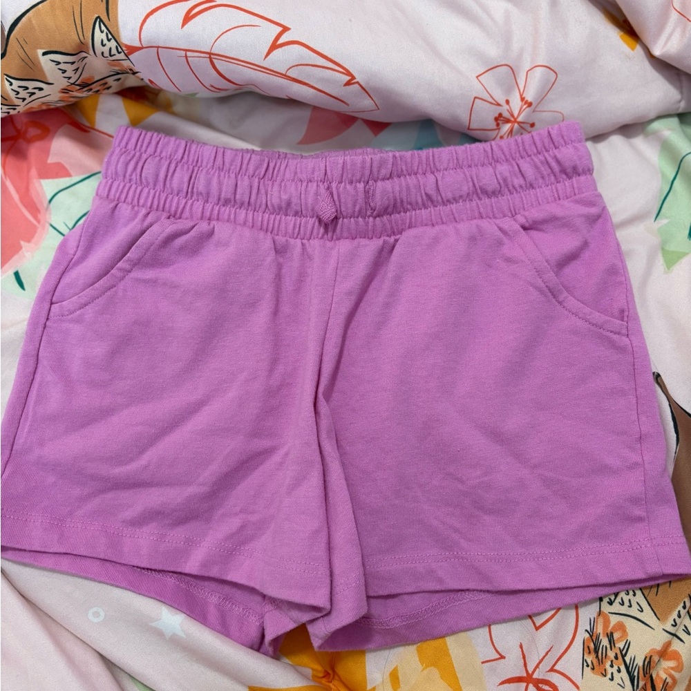 Cat & Jack Lilac Elastic-Waist Athletic Shorts